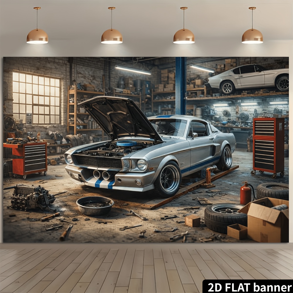 Tło z tkaniny: dwuwymiarowa, r – Auto Repair Shop Background recenzja i cena