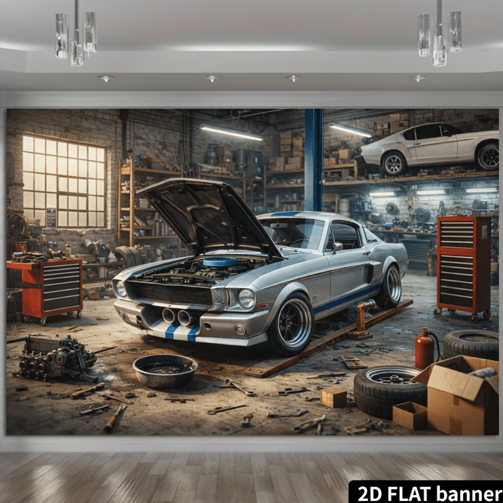 Tło z tkaniny: dwuwymiarowa, r – Auto Repair Shop Background recenzja i cena