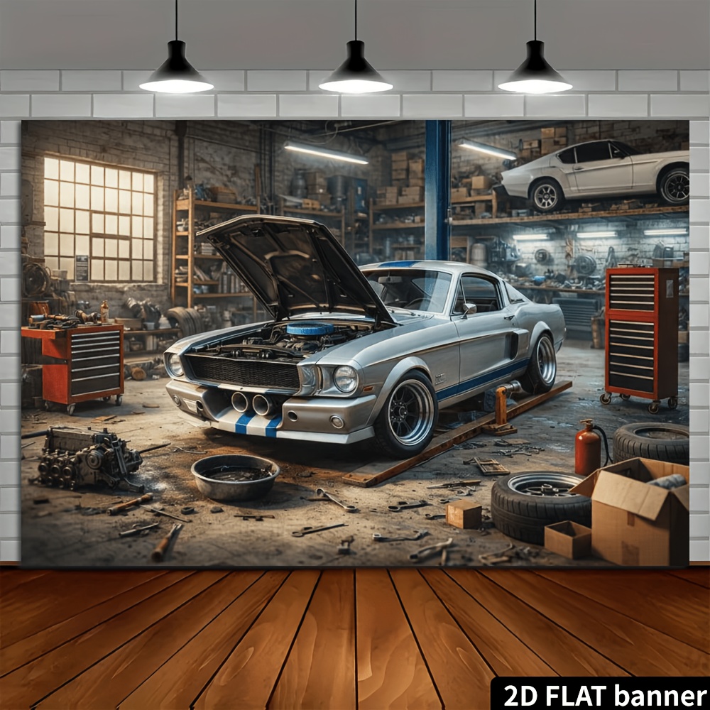 Tło z tkaniny: dwuwymiarowa, r – Auto Repair Shop Background recenzja i cena