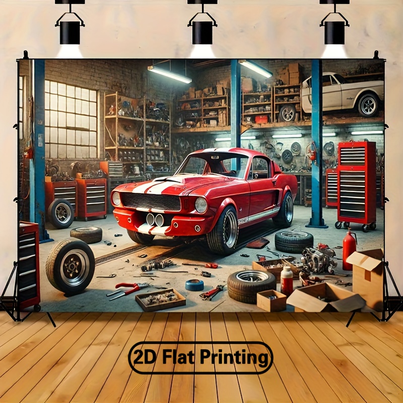 Tło Warsztatu Samochodowego z  – Auto Repair Shop Background recenzja i cena